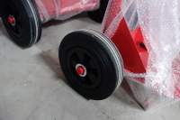 Chariot mobile porte-cloche d'incendie avec deux extincteurs, en acier inoxydable flexible, durable et portable