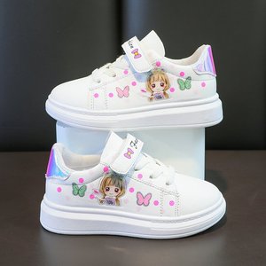 Scarpe bianche per bambini ragazze 3-12 anni studenti scarpe basse sportive Casual in pelle bassa Top primavera stile coreano scarpe da ginnastica - Product Image 2