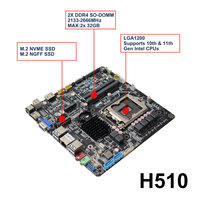 NOUVELLE Carte mère Mini-ITX fine LGA1200 compatible avec les processeurs Intel de 10e et 11e génération, 2X DDR4 SO-DIMM NVMe NGFF M.2 H510 ITX