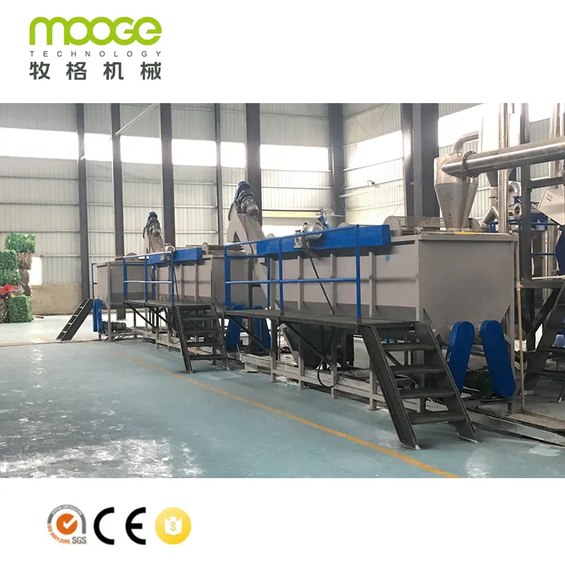 1000 2000 3000 4000 5000 6000 Kg Pet Bottle Flakes Recycling Washing Line Plastic Bottle Recycling Machines