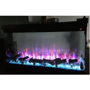 Cheminée électrique intelligente Verre à <span class=keywords><strong>3</strong></span> <span class=keywords><strong>faces</strong></span> Télécommande murale moderne Affichage LED APP/Écran tactile-Un mélange de couleurs Utilisation en intérieur - Product Image 5