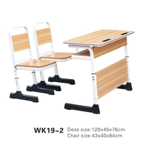 Meubles scolaires modernes en plastique, chaises d'élève de classe, table de bureau, hauteur réglable, se combine en ensemble, atelier, usage domestique, bureau