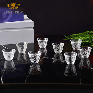 Set di sottobicchieri per tazze da tè e caffè in cristallo da portata arabo da 6 pezzi bicchieri da cucina turchi intagliati a mano - Product Image 6
