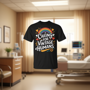 T-shirt « Caring For Vintage Humans » pour infirmière gerontologique, cadeau pour infirmière gerontologique - Product Image 3