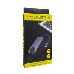 Hub <span class=keywords><strong>USB</strong></span> Type C 6 en 1 <span class=keywords><strong>Adaptateur</strong></span> multiport avec <span class=keywords><strong>HDMI</strong></span> LAN <span class=keywords><strong>USB</strong></span> 3.0 PD - Product Image 3