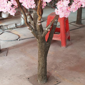 Arbre artificiel de cerisier en fleurs rose, arbre de cerisier en fleurs rose dans un pot blanc mat, décoration d'intérieur, bonsaï, arbre à fleurs avec pot - Product Image 6