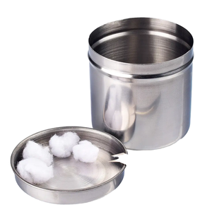 Conteneur de stérilisation médical en acier inoxydable 8/9/10CM pour cotons-tiges, gaze, pansements et tatouages - Product Image 1