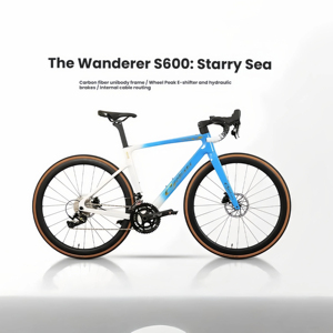 Bicicleta de Carretera WXW S600 para Adultos, Cuadro de Fibra de Carbono, Horquilla con Suspensión, 24 Velocidades, Neumáticos Gruesos 700*28C, Freno Hidráulico, Gran Agarre, Carbono - Product Image 2