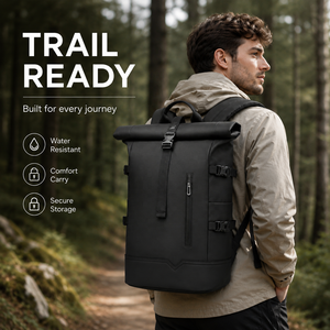 Mochila Roll Top EURCOOL OEM para Homens, Impermeável, Expansível, para Laptop, Antifurto, USB, Nylon, Design Casual - Product Image 6