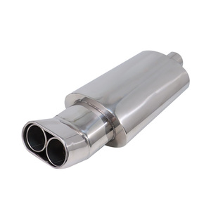 2.5 Inch Inlet Car Exhaust <strong>Muffler</strong> Pipe TailPipe Car Modified Double Outlet Turbo <strong>Sound</strong> Boost <strong>Mufflers</strong> <strong>Tips</strong> - Product Image 3