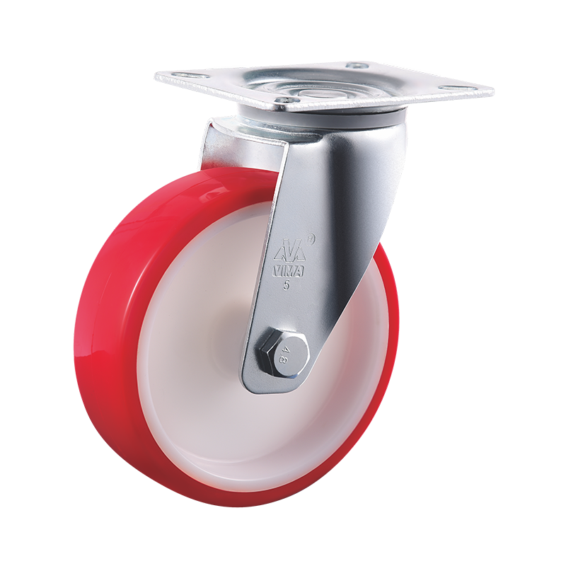 4 5 6 8 Inch PU Swivel Caster Wheels Heavy Duty Rubber PU PP TPR Castors for Industry Workbench Trolley Industrial Equipment