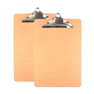 6x9 inch Mini Clip hardboard nhỏ màu nâu A5 Memo Kích thước thân thiện với môi cấu hình thấp gỗ clipboards với treo Tab cho nhà