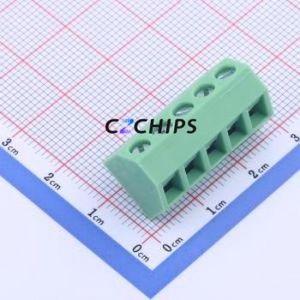 KF127S-5.0-5P Screw Terminal Block Through hole Component (THT),P=5mm Connector 1x5P 5mm Green Through Hole - Product Image 1
