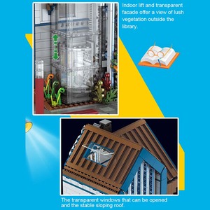 Moule roi 16022 Bibliothèque Moderne Bâtiment 2788 Pièces MOC Briques Électrique avec Pleine Lumière Modèle Ensemble STEM Collectible <span class=keywords><strong>Bloc</strong></span> - Product Image 4