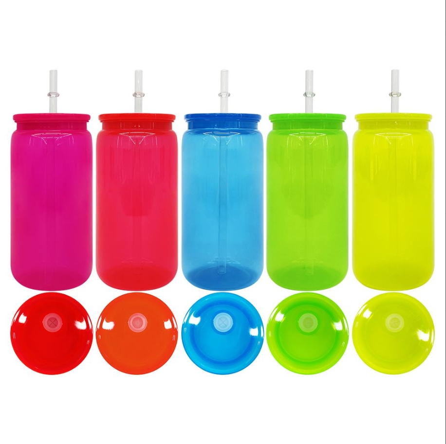16oz neon plastic cups