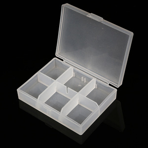 Transparent Pill Storage Box Six Grids Covered Compartments Portable Medicine Organizer Case For Travel Personal Use - Product Image 2
