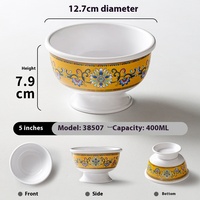 Bol à Dessert en mélamine en gros direct d'usine populaire bol en plastique haut à Base de poudre de neige originale pour thé à bulles de glace rasée pour