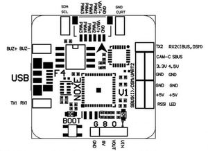 Nâng cấp betaflight F4 noxe V1 chuyến bay điều khiển AIO OSD 5V 8V Bec W/phong vũ biểu và hộp đen cho RC bay không người lái - Product Image 3