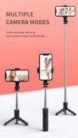 L11 Mini Palo Selfie Portátil con Control Remoto, Trípode de Acero Inoxidable Ajustable y Giratorio de 360 Grados