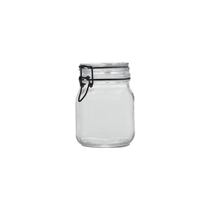 Fido Tarro de Vidrio 1 L H 16 cm Ø 10.6 cm con Tapa Hermética Bormioli Rocco - Product Image 1