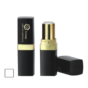 Competitive Price Plastic Black Lipstick Containers Square Black And Gold Lipstick Tubes