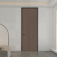 Portes intérieures modernes en aluminium et bois MDF, étanches, sur mesure, directement de l'usine, pour projets de entrepreneurs