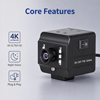 Kamera USB ZWAK IMX317 8MP IR850 Sudut Lebar Tanpa Distorsi HD 4K Penglihatan Malam Inframerah