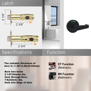 使用中的浴室锁 ANSI 2 级商业隐私锁 指示灯锁 重型门把手 - Product Image 5