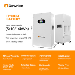 Dawnice 10 años de garantía 48V 51,2 V 200ah Paquete de batería de iones de litio Power Wall 5kwh 10kwh 15kwh Solaire Almacenamiento de energía para el hogar - Product Image 2