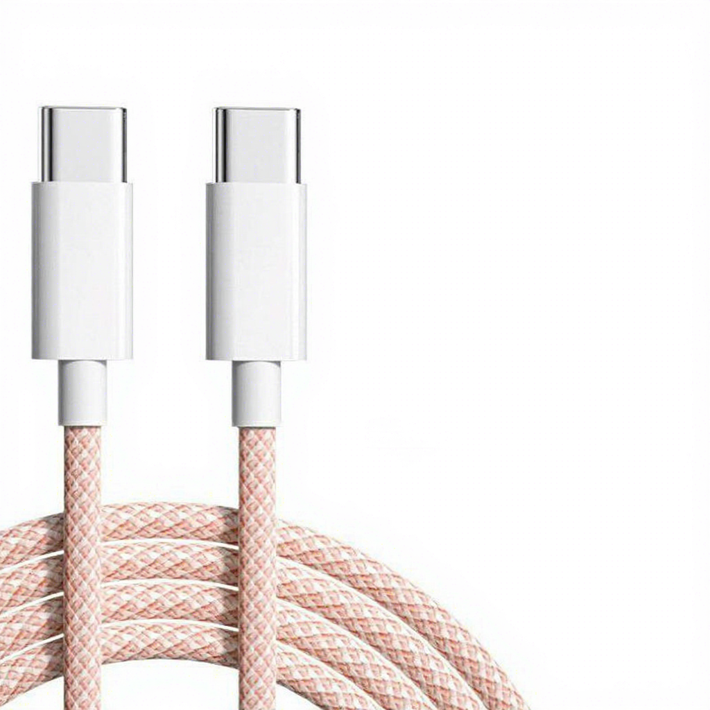 Double Type-C / Charge rapide 67W - Rose Poudré