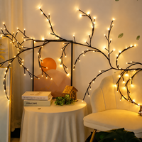 Hangende boomtakverlichting Flexibele PVC DIY Kunstmatige wilgentak voor binnenhuisdecoratie Valentijnsdag Kerstfeestverlichting