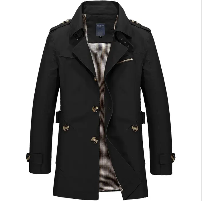 Jackets For Men 2021 Fashion Wind Breaker Windbreaker Trench Coat Winter Men Long Coat