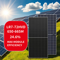 Pour LONGi Hi-MO X10 panneau solaire LR7-72HVD haute efficacité 650W/660W/665W panneau monocristallin photovoltaïque avec demi-cellule IBC