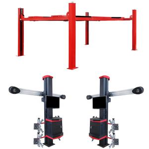 Charge lourde grand <span class=keywords><strong>pont</strong></span> élévateur de voiture automatique à 4 pôles alignement de roue combo hydraulique de garage utilisé avec l'élévateur de voiture à quatre poteaux - Product Image 1
