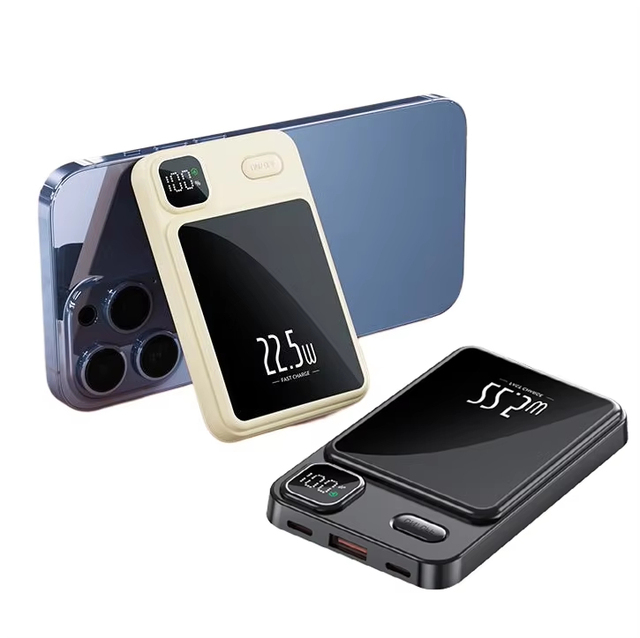 Custom Fast Charging Wireless Magnetic 10000mAh Power Bank with Type-C Output Ultra Slim Design 3A Fast Charging