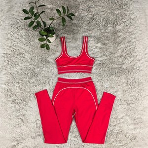 Y0998 Conjunto de 2 Piezas de Moda: Chaleco Deportivo sin Mangas de 9 Colores y <span class=keywords><strong>Pantalones</strong></span> de Cintura Alta con Efecto Levanta Glúteos, Venta al Por Mayor - Product Image 6