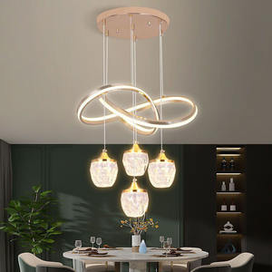 ダイニングルームシャンデリア4つのモダンなシンプルなダイニングルームホームクリスタルクリエイティブパーソナリティ新しいLEDテーブルシャンデリア - Product Image 4