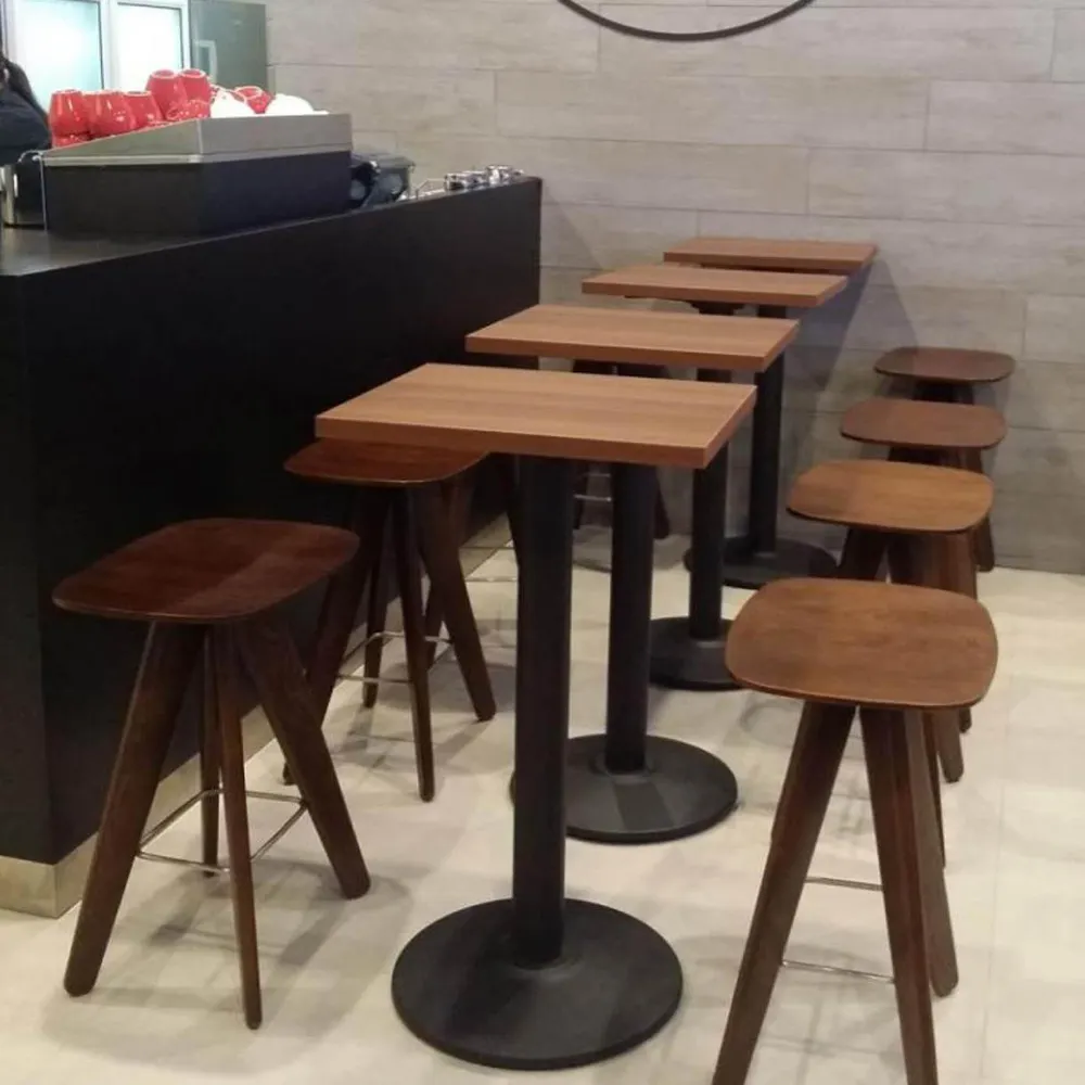 Combinable Cafe Restaurant kaki furnitur meja kopi besi kaki meja cetak logam datar khusus Restoran