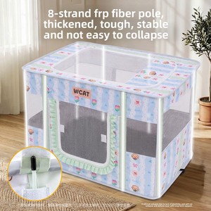 Boîte de mise bas pour chattes, Nid de maternité dédié pour chattes, Tente de mise bas fermé<span class=keywords><strong>e</strong></span> toutes saisons pour chattes gestantes, Lit pliable pour animaux de compagnie - Product Image 5