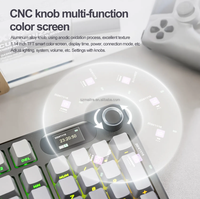 Keyboard Gaming X98Pro 98 Tombol Sumber Cahaya RGB Layar TFT Tiga Mode Nirkabel 2.4G/BT untuk PC/Laptop