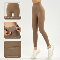 Taille haute hanche ascenseur Abdomen Compression Fitness costume haute élastique sport course taille haute Yoga Leggings