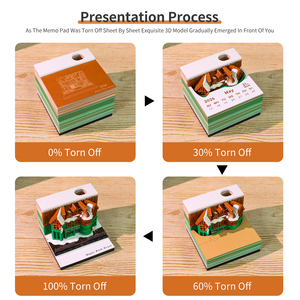Bloc de Notas <span class=keywords><strong>Omoshiroi</strong></span> 3D, Mini Modelo de Casa, Bloc de Notas de Alta Calidad, Increíble Modelo de Papel 3D, Notas Adhesivas Artísticas 3D, Regalo para Amigos - Product Image 5