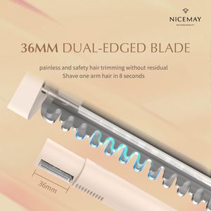 Depiladora Recargable para Mujer, Removedor de Vello Facial, Portátil, Impermeable, Recortadora Corporal para Línea del Bikini - Product Image 6