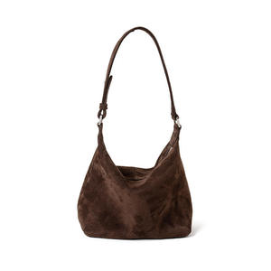 Bolsos de Hombro de Cuero Genuino de Gamuza para Mujer, Diseño de Lujo, Retro y Moderno, Bolsos de Moda para Damas - Product Image 1