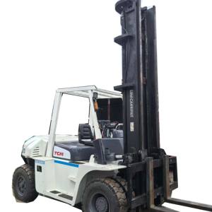 Chariot élévateur diesel TCM 7 tonnes d'occasion de haute qualité Origine japonaise Garantie 1 an Grande quantité Roues jumelles en stock - Product Image 1