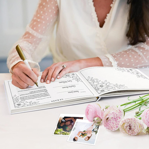 Libro de Visitas Personalizado A5, Libro de Invitados para Boda, Libro de Deseos, Cosido con Hilo, Tapa Dura, Libro de Firmas y Mensajes - Product Image 4