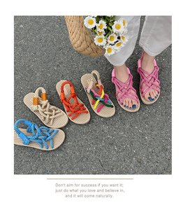 Delle donne di Estate Scarpe di <span class=keywords><strong>Corda</strong></span> Intrecciata <span class=keywords><strong>Con</strong></span> <span class=keywords><strong>La</strong></span> Tradizionale Stile Casual E Semplice Creatività <span class=keywords><strong>Sandali</strong></span> di Modo - Product Image 6