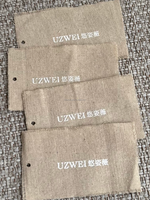 Ensemble de trois étiquettes personnalisées pour vêtements avec étiquette en papier coton et cordon marron pour les marques de vêtements
