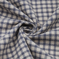 Tissu lavé au sable à carreaux en coton lin à petits carreaux classiques pour chemises habillées pantalons