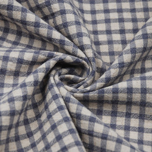Classico piccolo controllo cotone lino plaid tessuto lavato <span class=keywords><strong>sabbia</strong></span> per abiti camicie pantaloni - Product Image 5